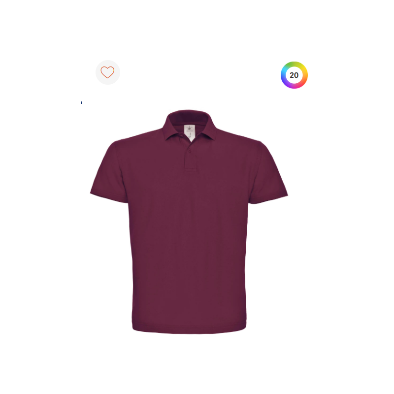 Polo à manches courtes piqué col plat homme Polo à manches courtes piqué col plat homme