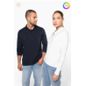 Polo piqué manches longues homme