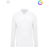 Polo piqué manches longues homme