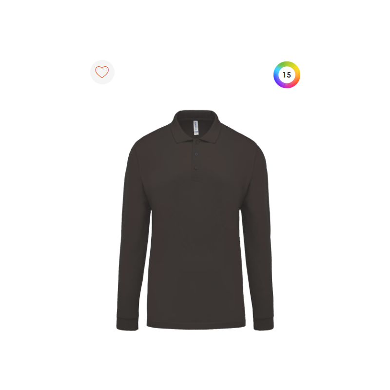 Polo piqué manches longues homme Polo piqué manches longues homme