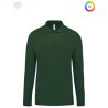 Polo piqué manches longues homme
