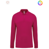 Polo piqué manches longues homme