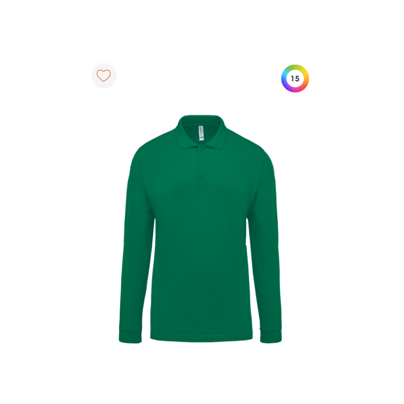 Polo piqué manches longues homme Polo piqué manches longues homme