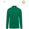 Polo piqué manches longues homme