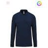 Polo piqué manches longues homme