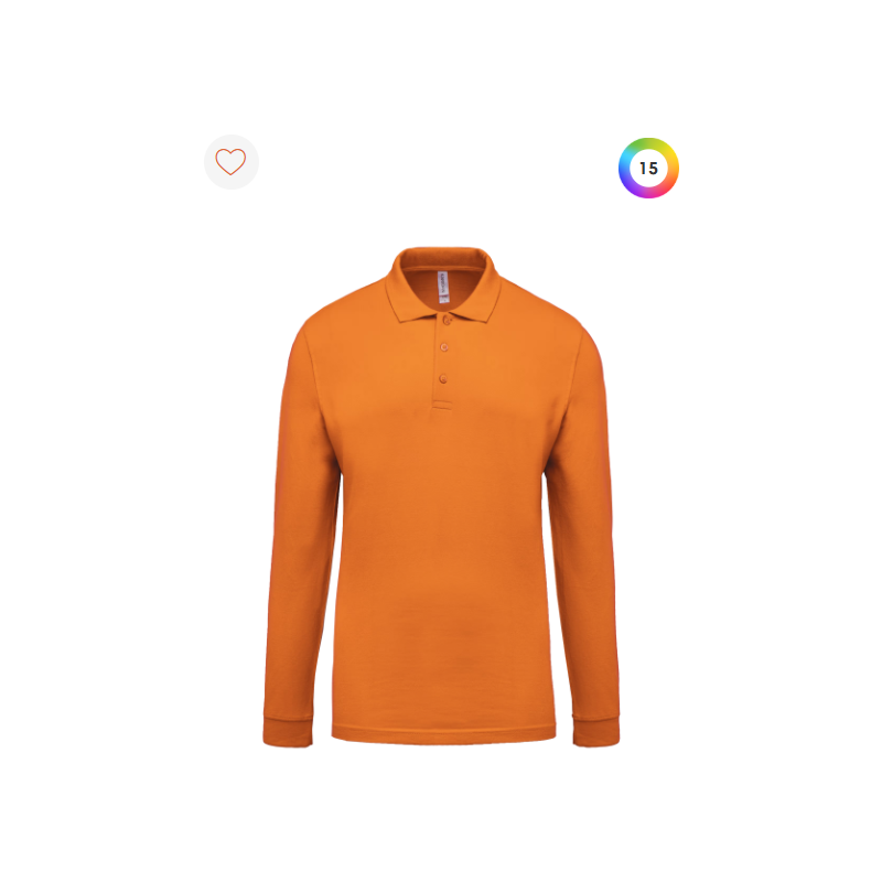 Polo piqué manches longues homme Polo piqué manches longues homme