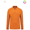 Polo piqué manches longues homme