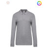 Polo piqué manches longues homme