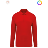 Polo piqué manches longues homme