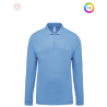 Polo piqué manches longues homme