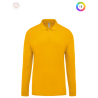 Polo piqué manches longues homme