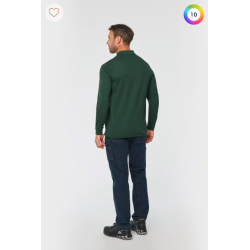 Polo manches longues coton peigné homme