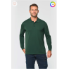 Polo manches longues coton peigné homme