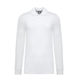 Polo manches longues coton peigné homme