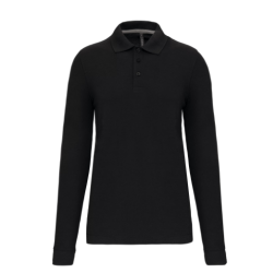 Polo manches longues coton peigné homme