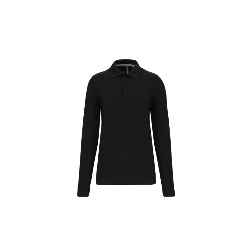 Polo manches longues coton peigné homme Polo manches longues coton peigné homme