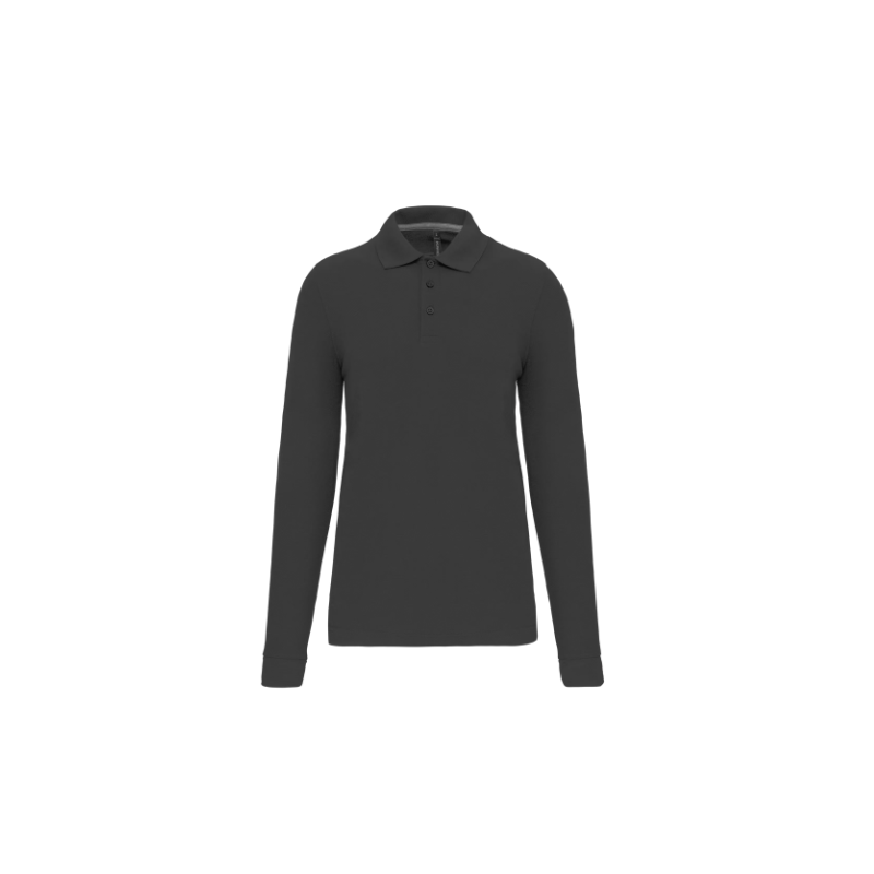 Polo manches longues coton peigné homme Polo manches longues coton peigné homme