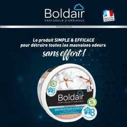 Gel destructeur d'odeurs fleur de coton - 300g - BOLDAIR