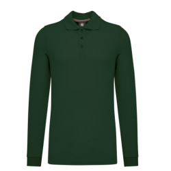 Polo manches longues coton peigné homme
