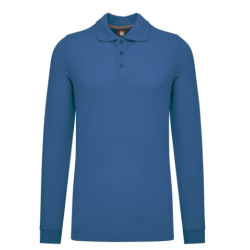 Polo manches longues coton peigné homme