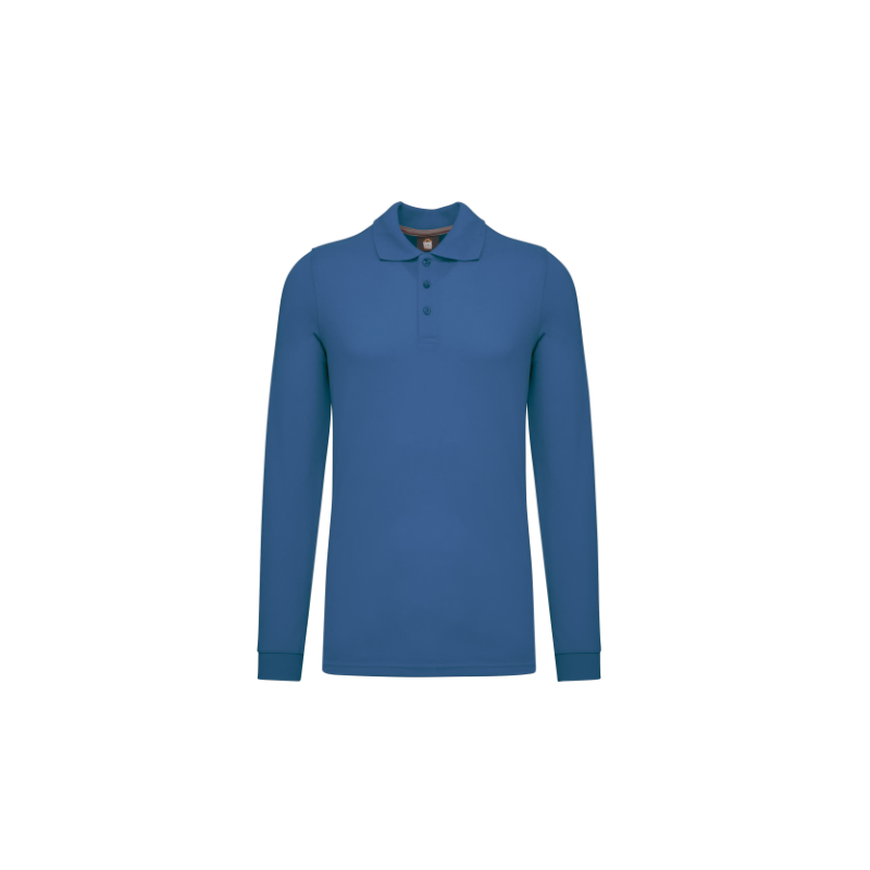Polo manches longues coton peigné homme Polo manches longues coton peigné homme
