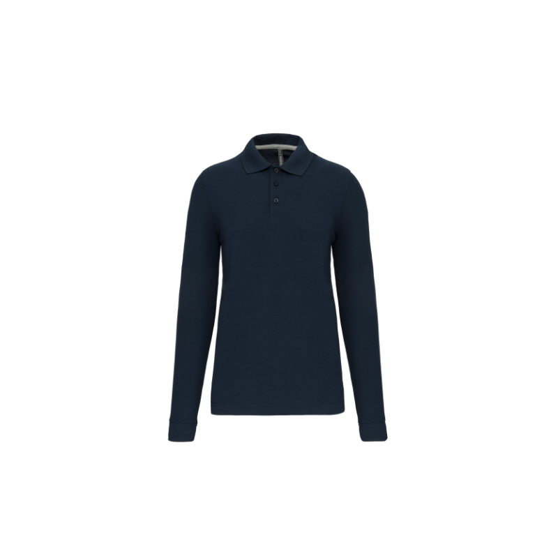 Polo manches longues coton peigné homme Polo manches longues coton peigné homme