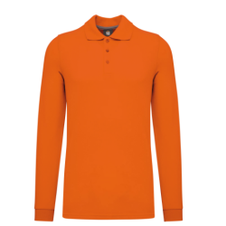 Polo manches longues coton peigné homme
