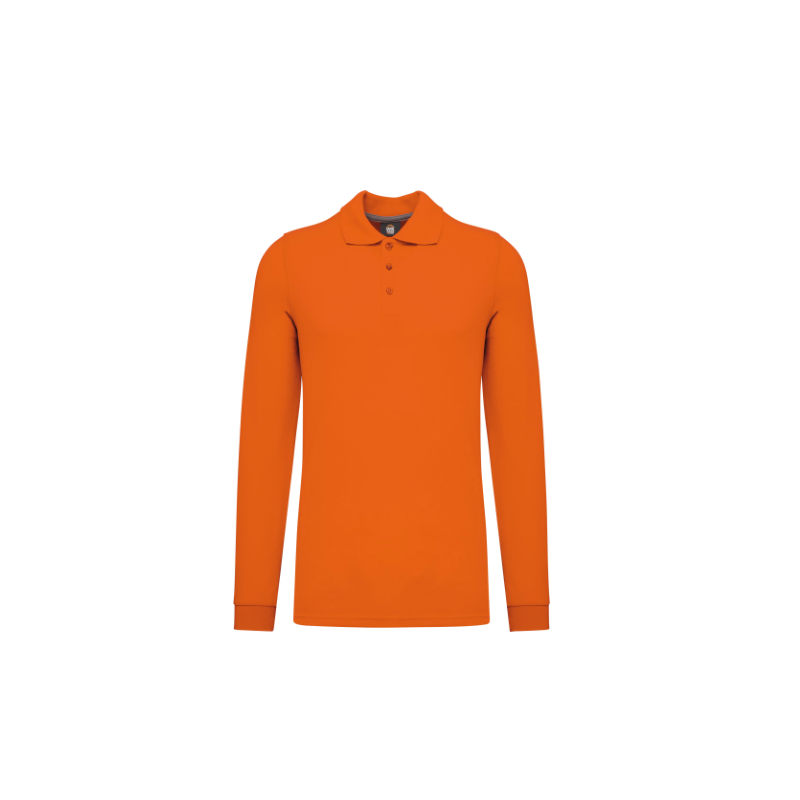 Polo manches longues coton peigné homme Polo manches longues coton peigné homme