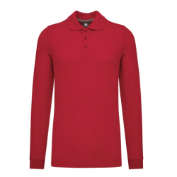 Polo manches longues coton peigné homme
