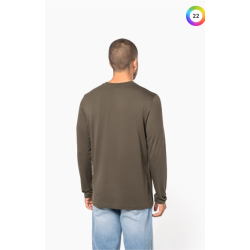 T-shirt col rond manches longues homme