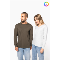 T-shirt col rond manches longues homme