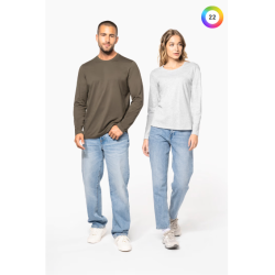 T-shirt col rond manches longues homme