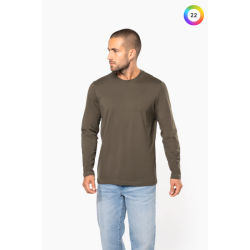 T-shirt col rond manches longues homme