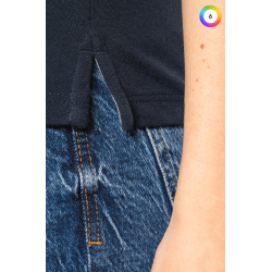T-shirt maille piquée col V femme