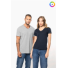 T-shirt maille piquée col V femme