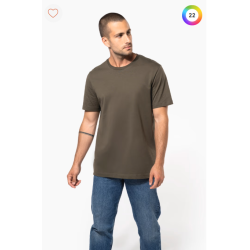 T-shirt unis col rond manches courtes homme