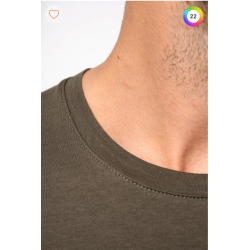 T-shirt unis col rond manches courtes homme