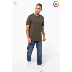 T-shirt unis col rond manches courtes homme