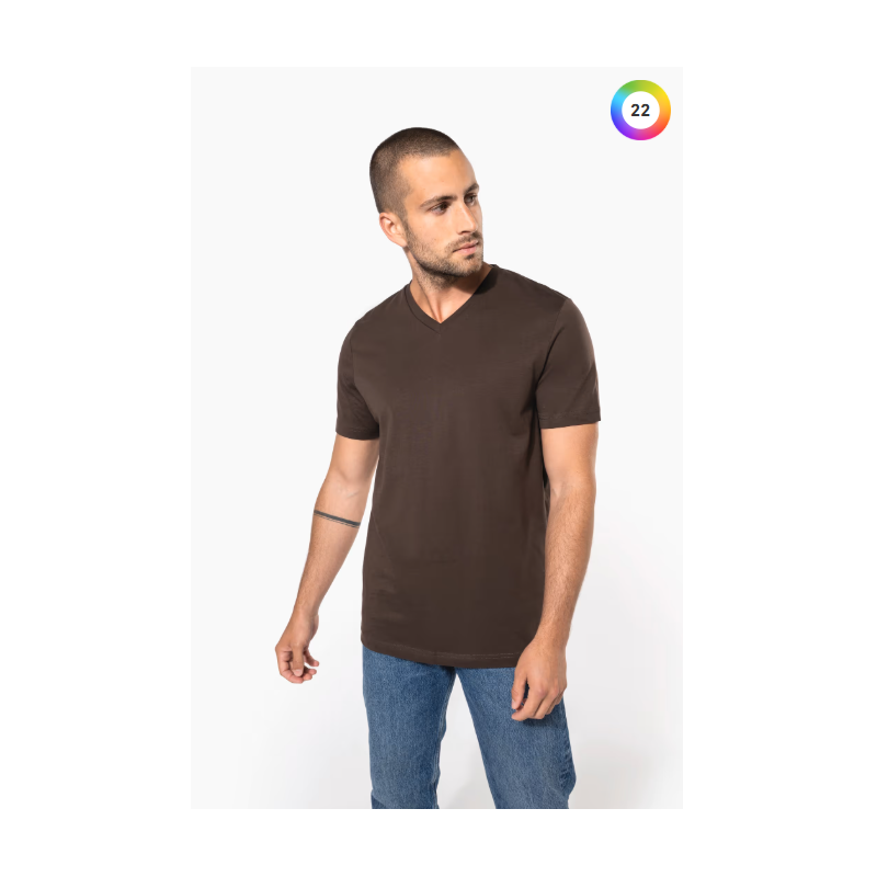 T-shirt col V manches courtes Homme T-shirt col V manches courtes Homme