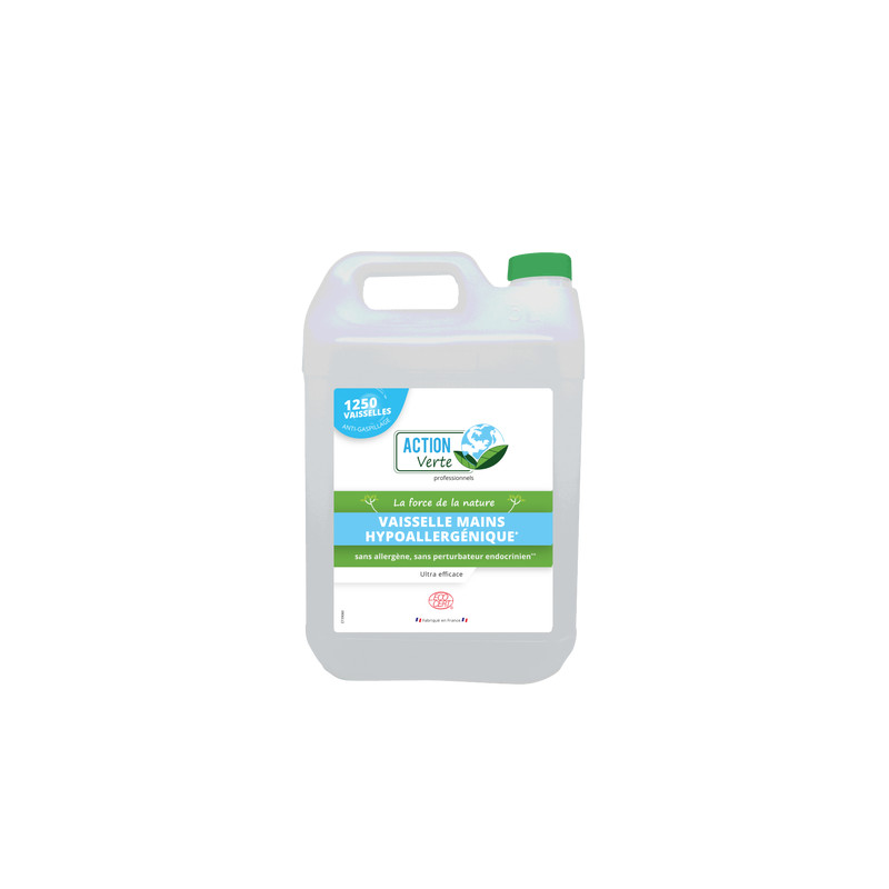Liquide vaisselle main hypoallergénique ecocert - 5L – ACTION VERTE Liquide vaisselle main hypoallergénique ecocert - 5L – ACTION VERTE