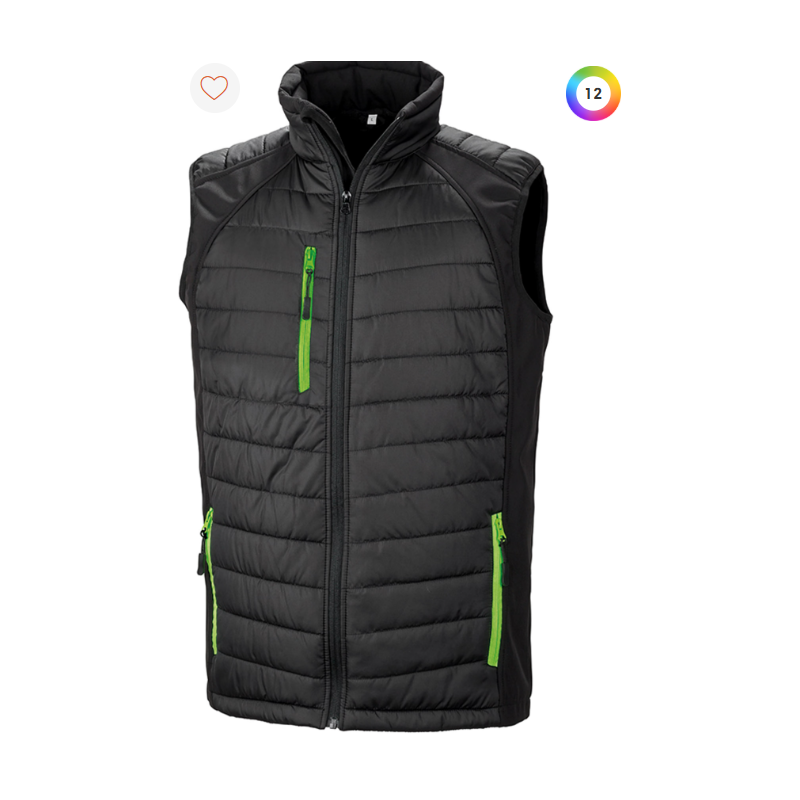 Gilet softshell rembourré black compass recyclé Gilet softshell rembourré black compass recyclé