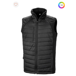 Gilet softshell rembourré black compass recyclé