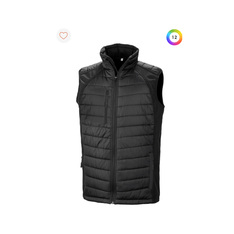 Gilet softshell rembourré black compass recyclé Gilet softshell rembourré black compass recyclé