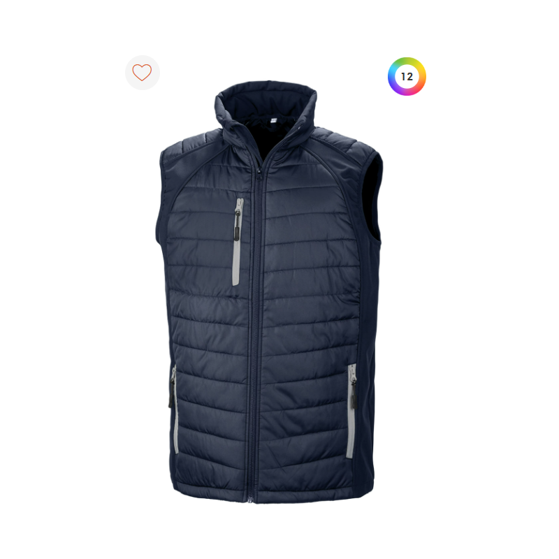 Gilet softshell rembourré black compass recyclé Gilet softshell rembourré black compass recyclé