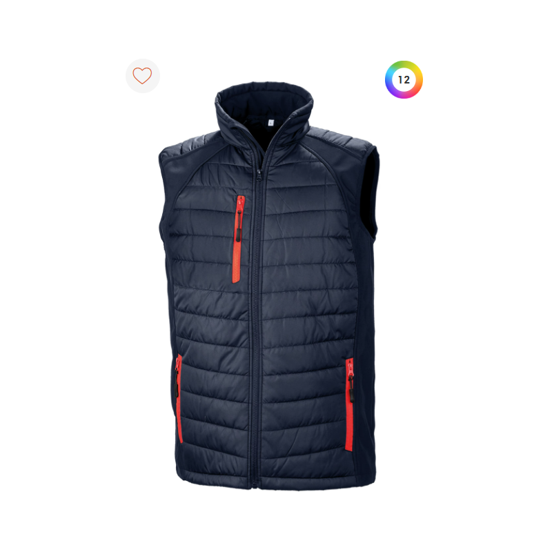 Gilet softshell rembourré black compass recyclé Gilet softshell rembourré black compass recyclé