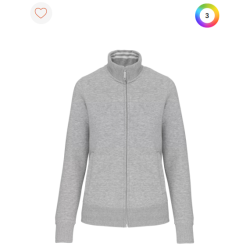 Veste molleton zippée femme