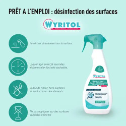 Spray désinfectant mains & surfaces - 750ml - WYRITOL