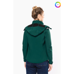 Veste softshell à capuche amovible femme