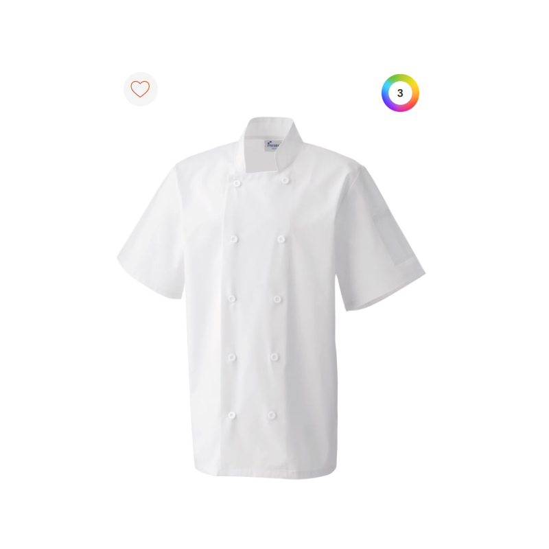 Veste de cuisine manches courtes