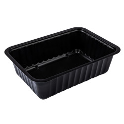 Barquette plastique scellable noir 1000 ml